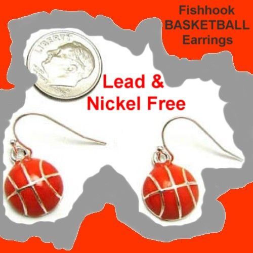 Earrings BASKETBALL Sports Ball Goal Mom Kids Jewelry  