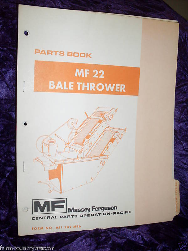 Massey Ferguson 22 Baler Thrower Parts Manual  