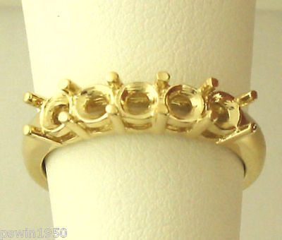 STONE RING SETTING 14K YELLOW GOLD 1.25CT TW MOUNTING  