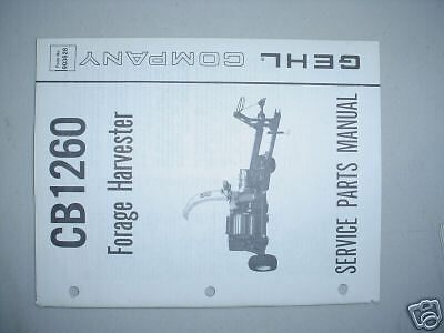 GEHL CB1260 CB 1260 FORAGE HARVESTER PARTS MANUAL  