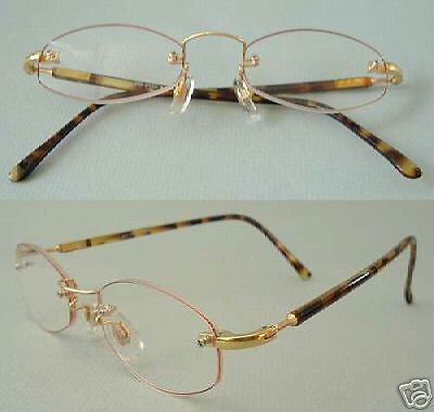 ZiZi Men Rimless Reading Glasses CHESTNUT GOLD +1.50  