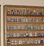 oak 50 thimble display case plexiglass front state  