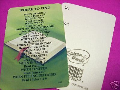 Where To Find   2 Verse Cards   SKU# 639  