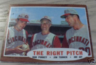 1962 Topps Bob Purkey Jim Turner Joe Jay 263 EX