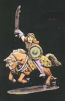 DEAL 0390 Female Fighter on Horse 25mm miniature D&D  