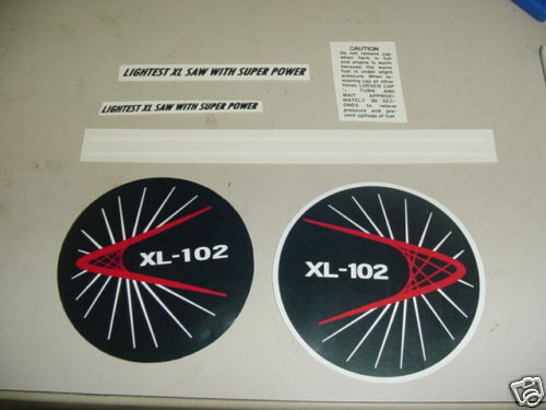 HOMELITE CHAINSAW XL 102 DECAL STICKER SET NEW  