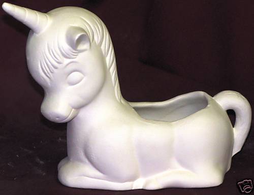   Unicorn Scrubby Planter Riverview Mold 315 U Paint Ready To Paint