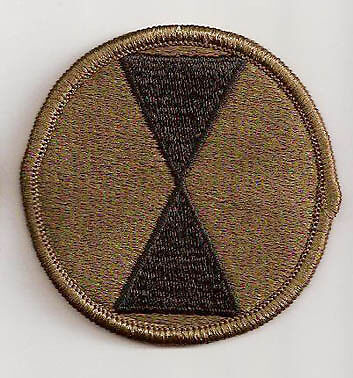US Army 7th Infantry Division Subdued Patch New  