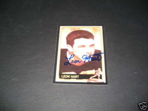 LEON HART NOTRE DAME IRISH,HEISMAN JSA/COA SIGNED CARD  