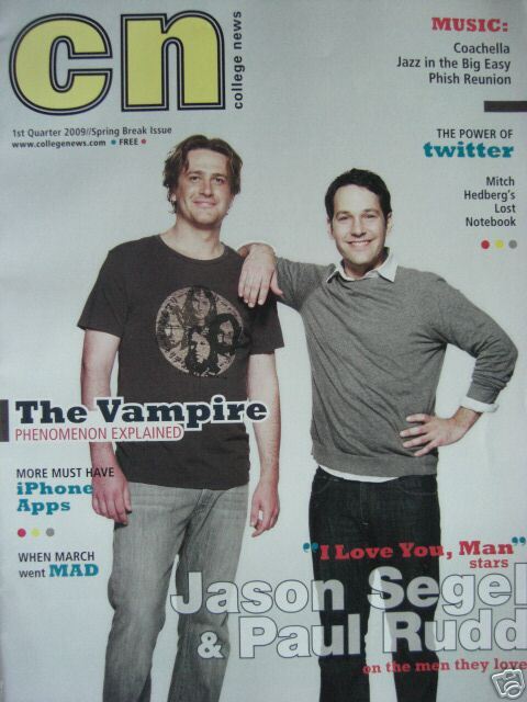 Paul Rudd Jason Segel 2009 College News Vampires