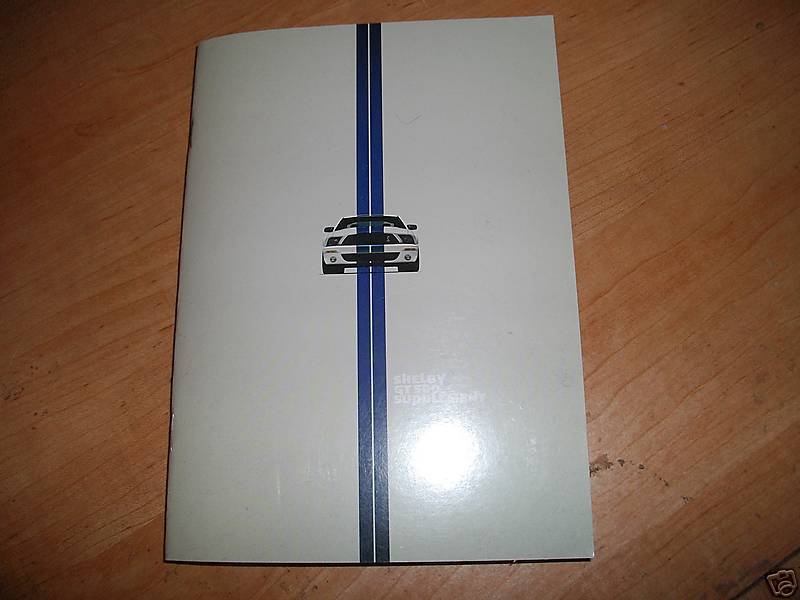 2011 FORD MUSTANG SHELBY GT500 GT 500 OWNERS MANUAL FRE  