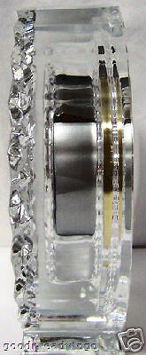 BRETAGNE LEAD CRYSTAL CLOCK 5 inches CRISTAL dARQUES  