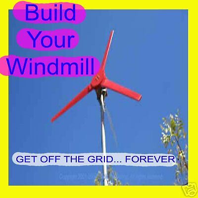 BUILD WINDMILL WIND TURBINE DIY= FREE ENERGY FOREVER,  