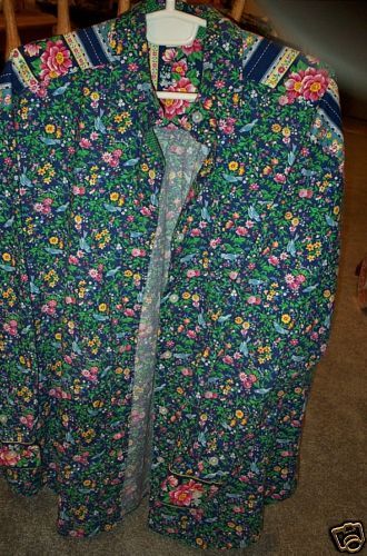 Vera Bradley Retired Rare Medium Bluebird Big Shirt  