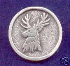 Heraldic Jewelry Stag, Deer, Buck Pin SCA 0612  