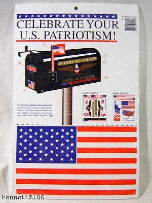 USA Decals Stickers Kit United We Stand Mailbox Flag FS  