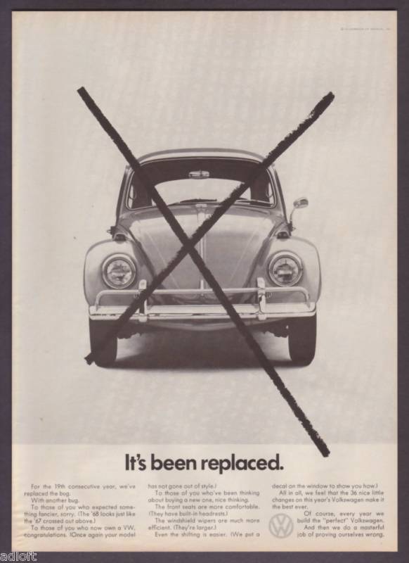 1968 Volkswagen Beetle Photo Its Been Replaced Ad  