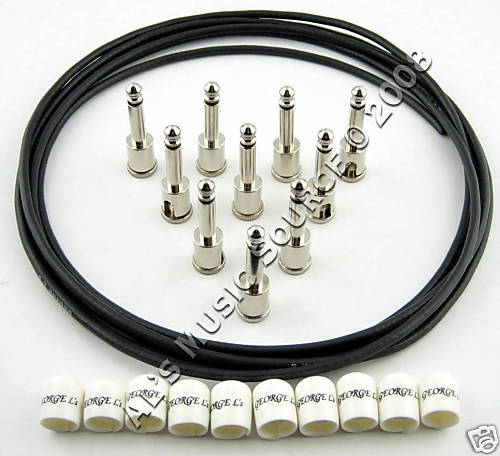 George Ls Black cable Kit With White Caps  