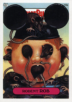 GARBAGE PAIL KIDS ANS1 ANS 1 18a RODENT ROB robert card  