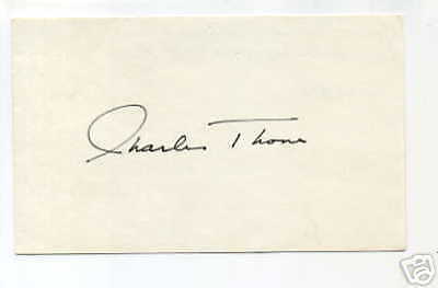 Charles Thone Congress Rep Governor Nebraska Signed Autograph